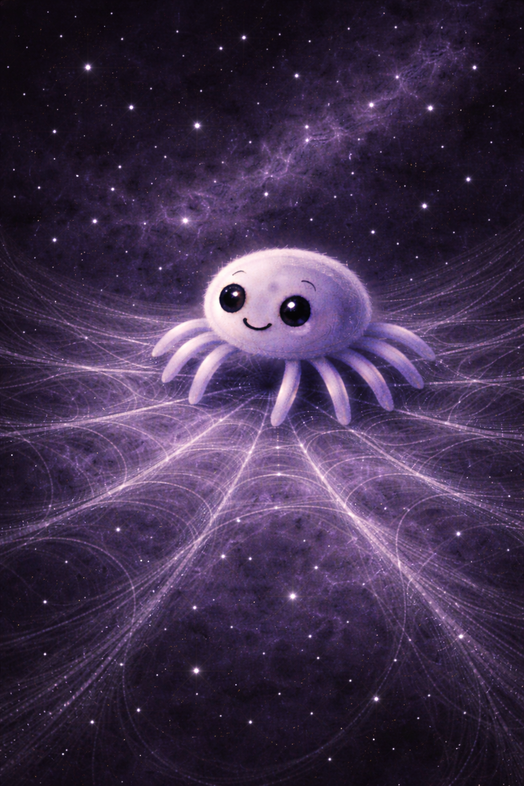 Anara drifting through a cosmic scene